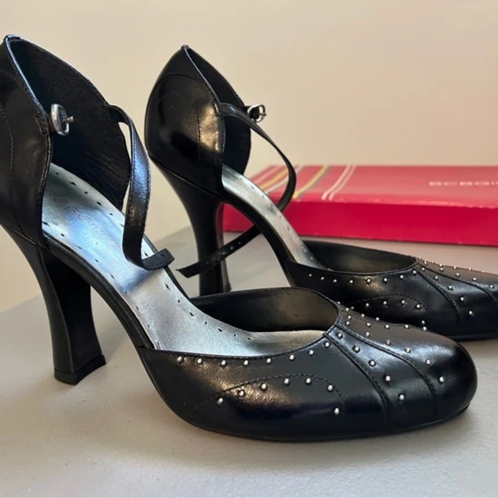 BCBGeneration Black Heels with Silver Studs
